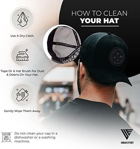 Urban Effort Trucker Hat para hombres y mujeres, gorra de béisbol c...
