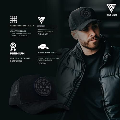 Urban Effort Trucker Hat para hombres y mujeres, gorra de béisbol c...