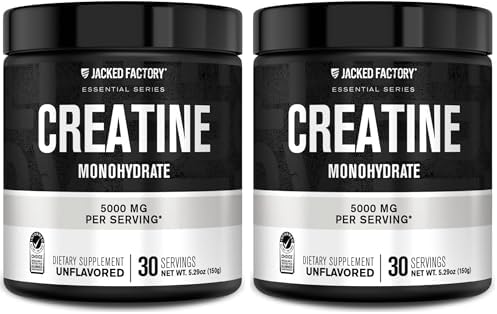 Jacked Factory Monohidrato de creatina en polvo 5.29 oz \u2013 0.18...