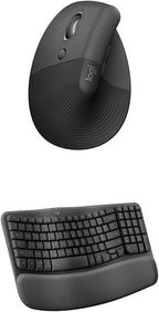Logitech Wave Keys - Teclado ergonómico inalámbrico con reposamuñec...