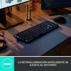 Logitech MX Mechanical Mini Teclado Inalámbrico Iluminado Táctil Si...