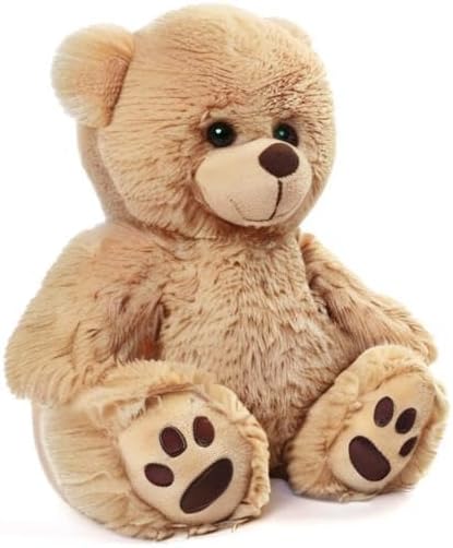 LotFancy Teddy Bear - Peluche de peluche suave de 15.0 in, color ma...