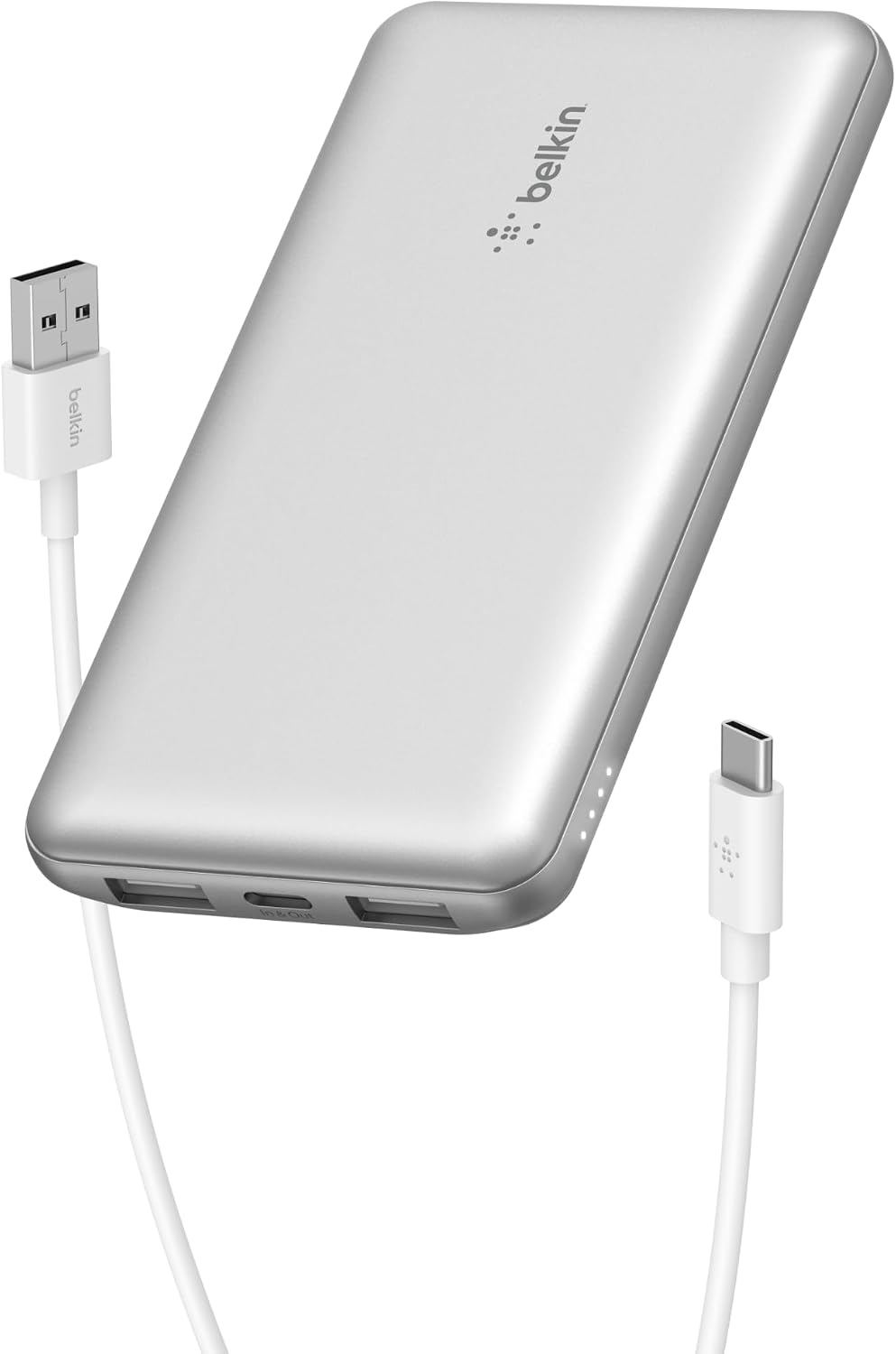 Power Bank Belkin de 10000 mAh, 15 W, 3 puertos, cable USB A a USB...