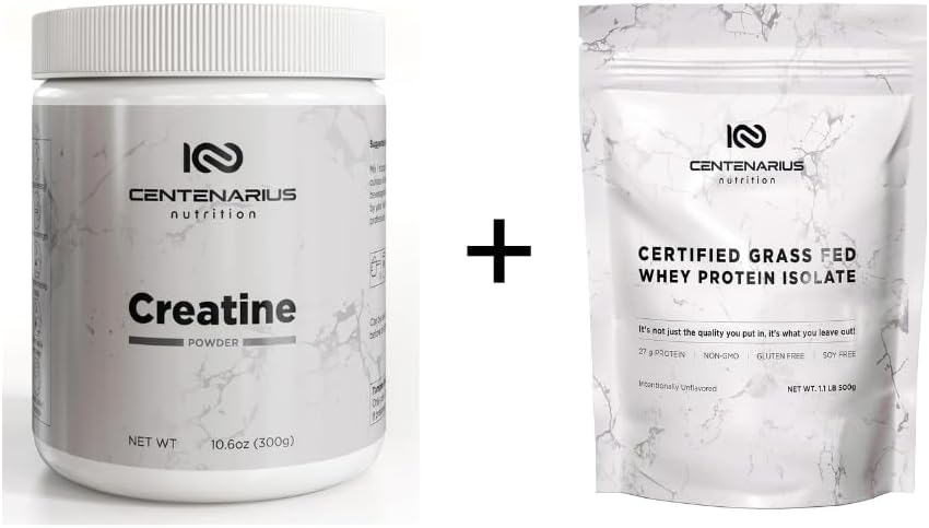 Centenarius Nutrition Creapure® Monohidrato de creatina + Proteína...