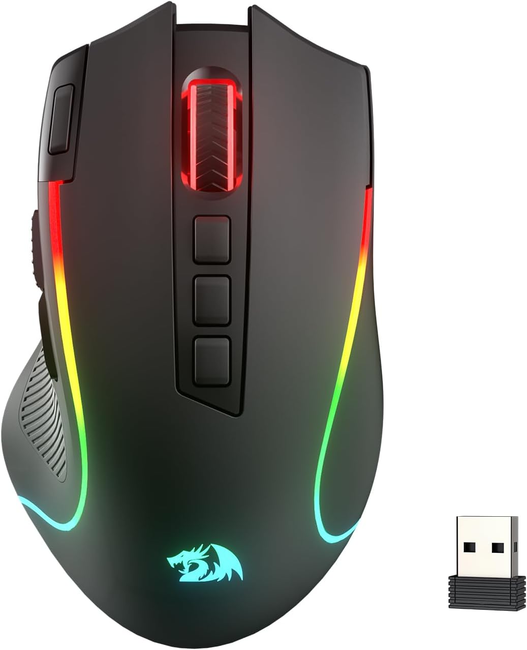 Redragon Ratón óptico inalámbrico RGB para juegos M612 teclas de |...