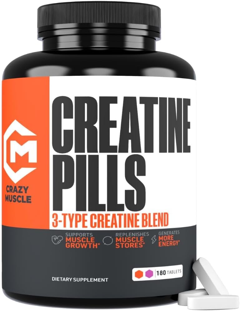 Creatine Monohydrate Pills | Suplemento preentrenamiento de fórmula...