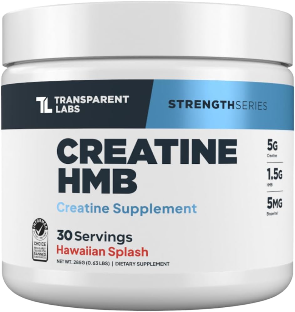 Transparent Labs Creatine HMB - Polvo de monohidrato de creatina co...