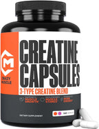 Crazy Muscle Cápsulas de Creatina, 5g de Ganador de Masa a Granel P...