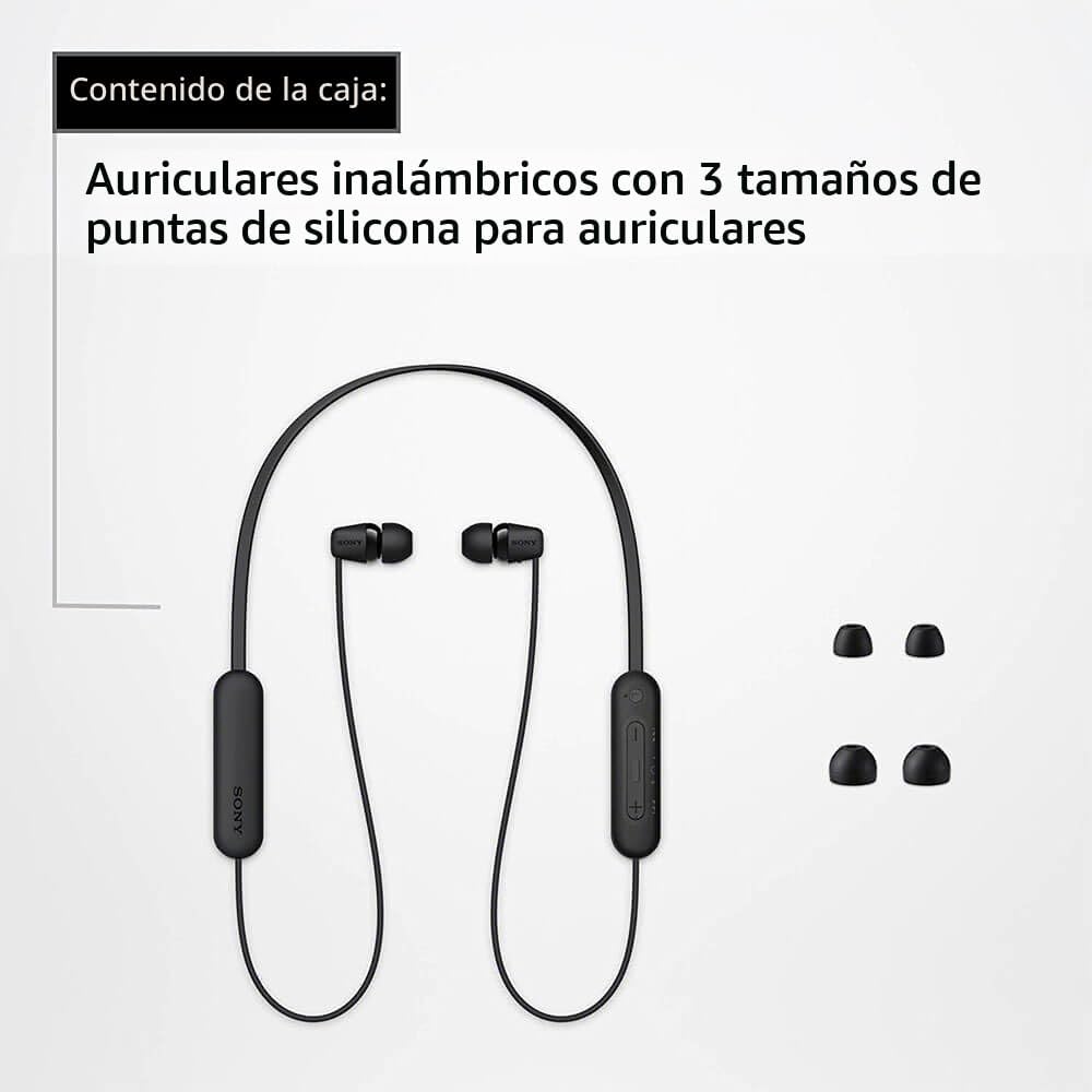 Sony WI-C100 - Auriculares inalámbricos Bluetooth con micrófono int...