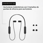 Sony WI-C100 - Auriculares inalámbricos Bluetooth con micrófono int...