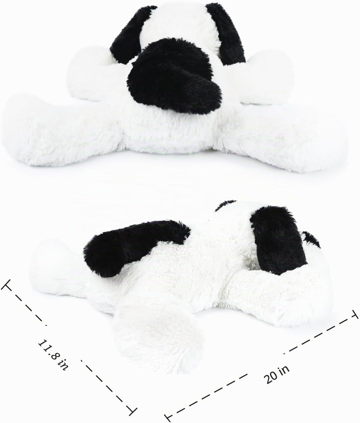 WEIGEDU Juguete de Peluche para Perro de Peluche, Beagle Blanco, 20...