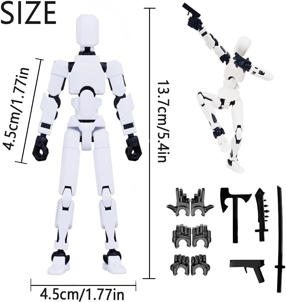 Juego de figuras de acción de Titan 13 de 2025, T-13 Robot figura d...