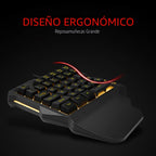 RedThunder Teclado para juegos con una sola mano RGB Retroiluminado...