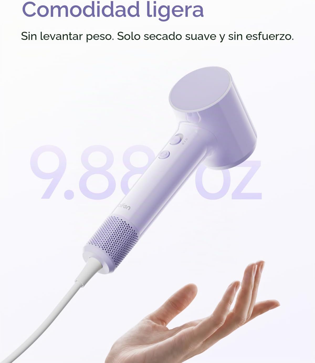 Laifen Secador de pelo con difusor de aire, 15 × Secador de pelo ió...