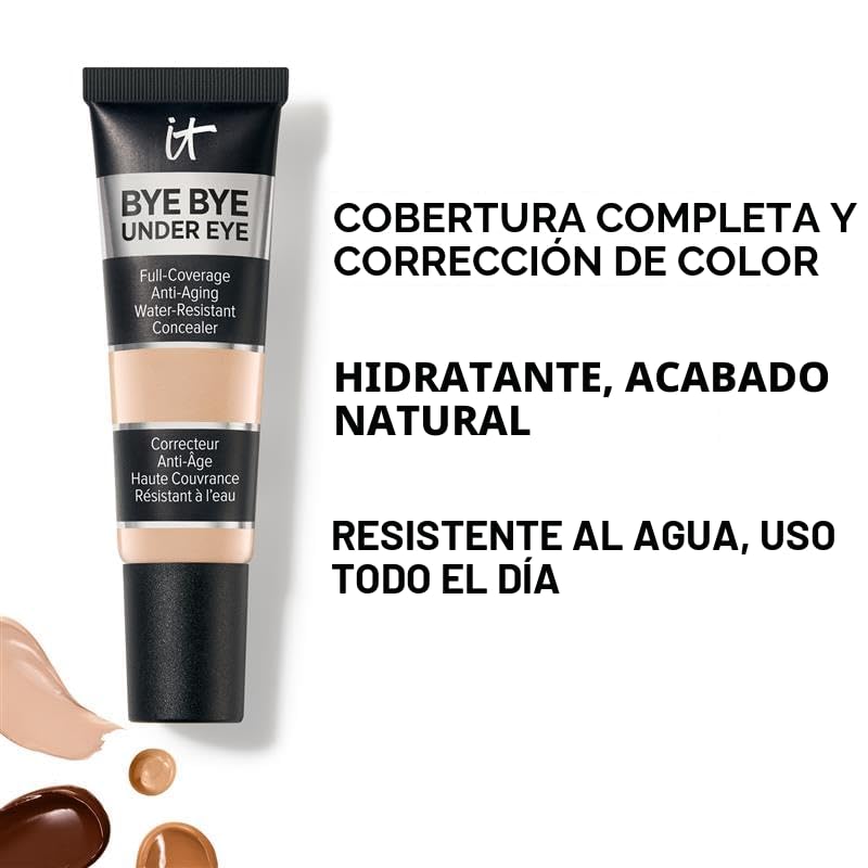 IT Cosmetics Bye Bye - Corrector para debajo de los ojos, resistent...