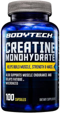 BODYTECH Monohidrato de creatina (100 cápsulas) | Fórmula de creati...