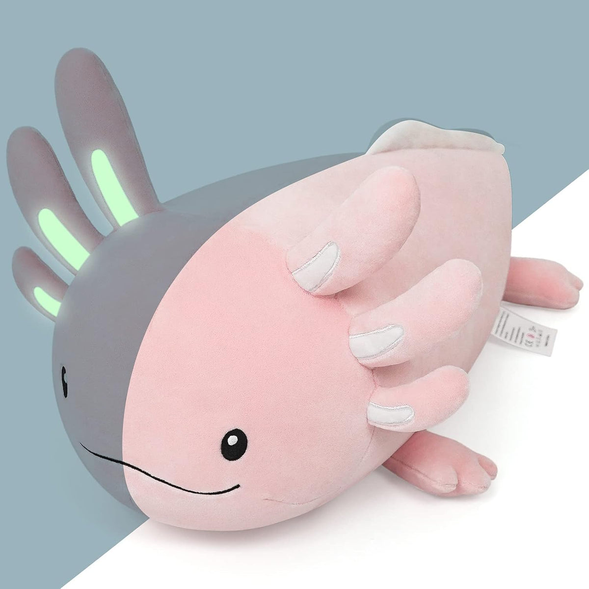 Niuniu Daddy Animales de peluche con peso de ajolote rosa | 20 pulg...