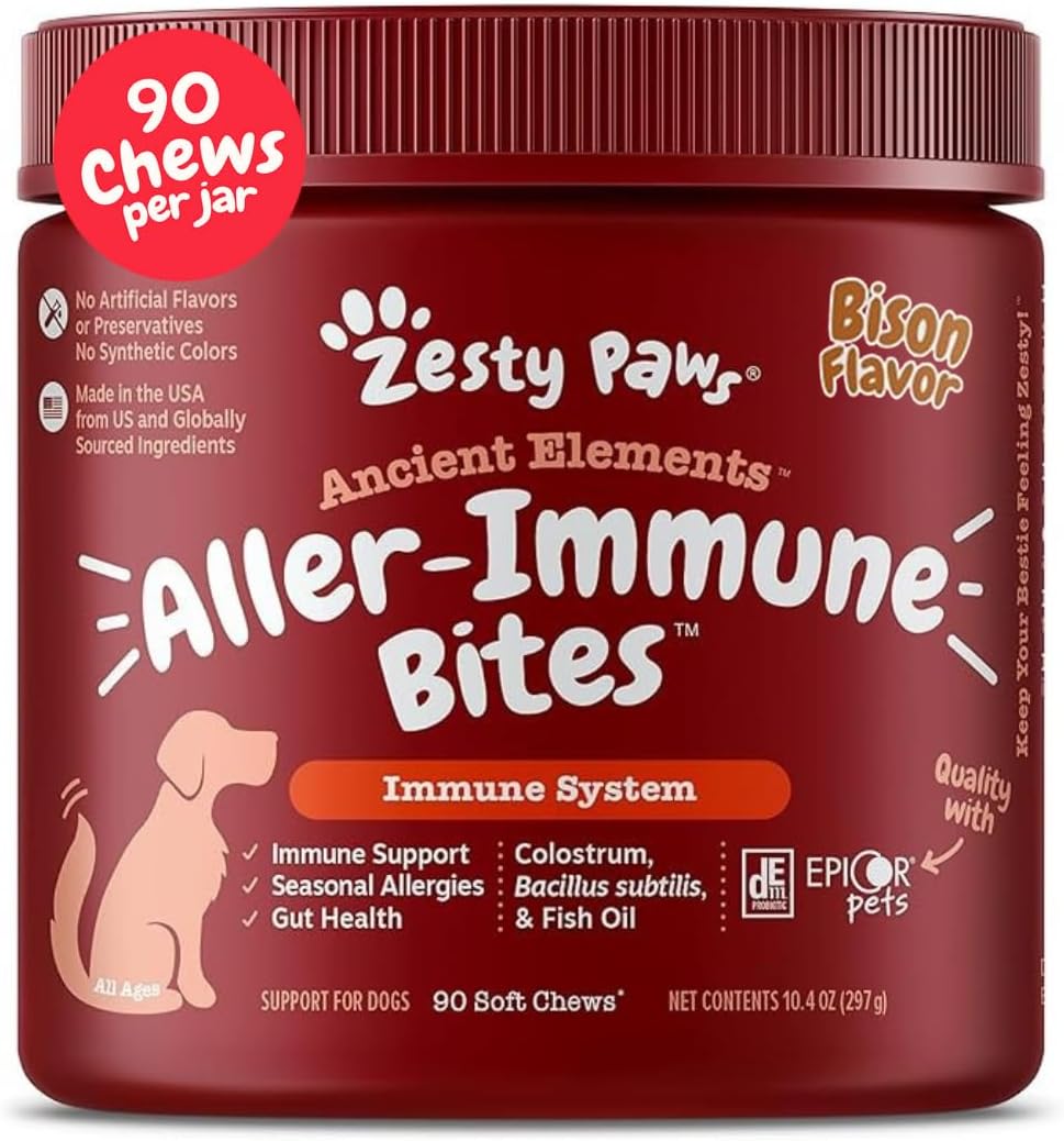 Zesty Paws Alivio de la alergia para perros \u2013 Suplemento antip...