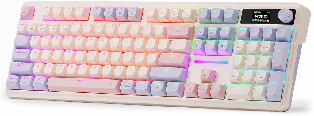 Redragon K762 PRO Teclado, pantalla y perilla inalámbricos para jue...