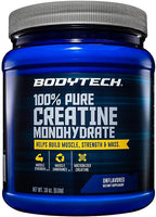 BodyTech monohidrato de creatina en polvo, sin sabor, 18 oz, 102 po...