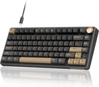 RK ROYAL KLUDGE R75 Teclado mecánico con cable con perilla de volum...