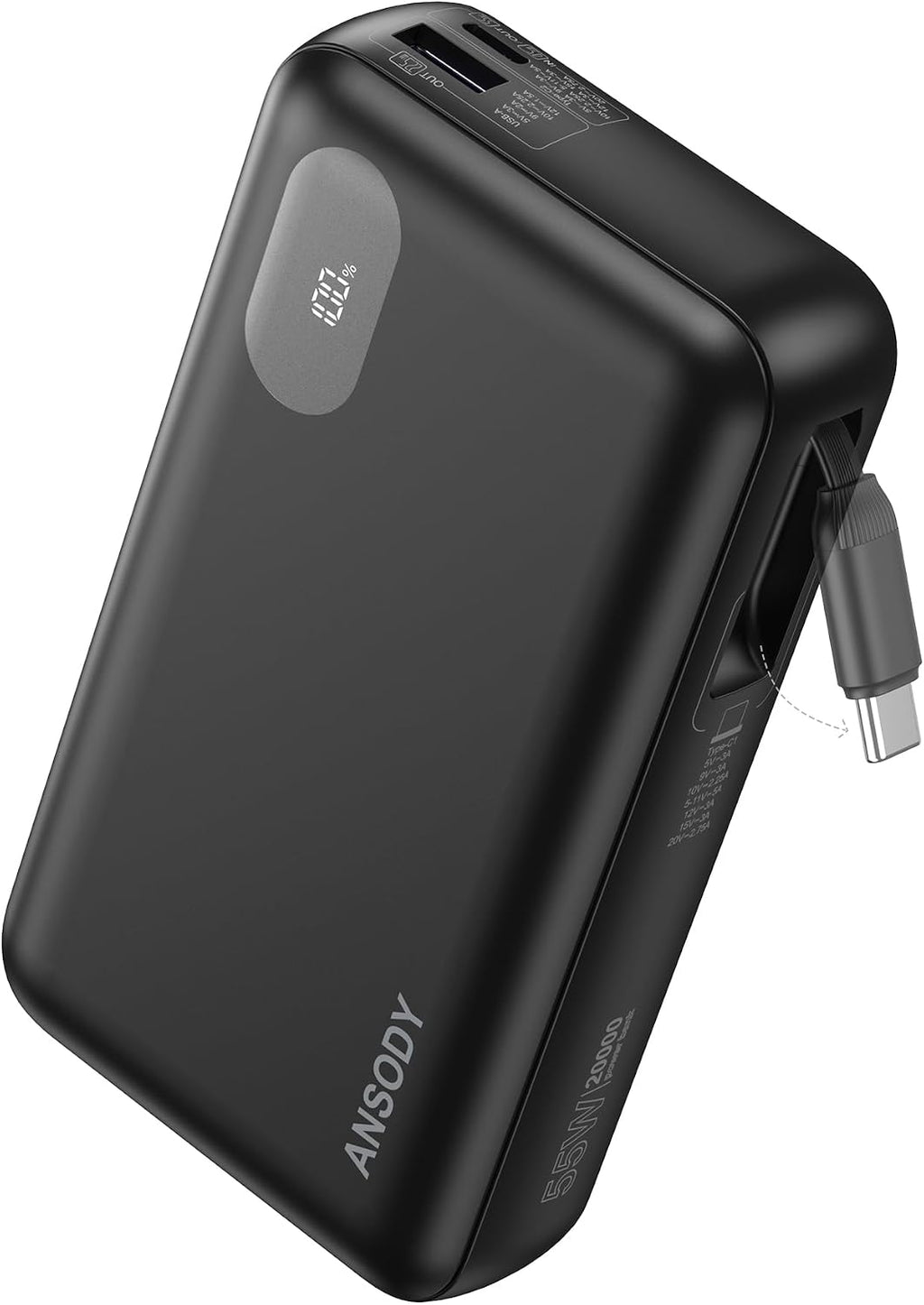 Banco portátil del poder del cargador 45W, 20000mAh con el cable re...
