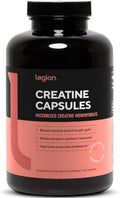 LEGION Suplemento de monohidrato de creatina micronizada - Polvo de...