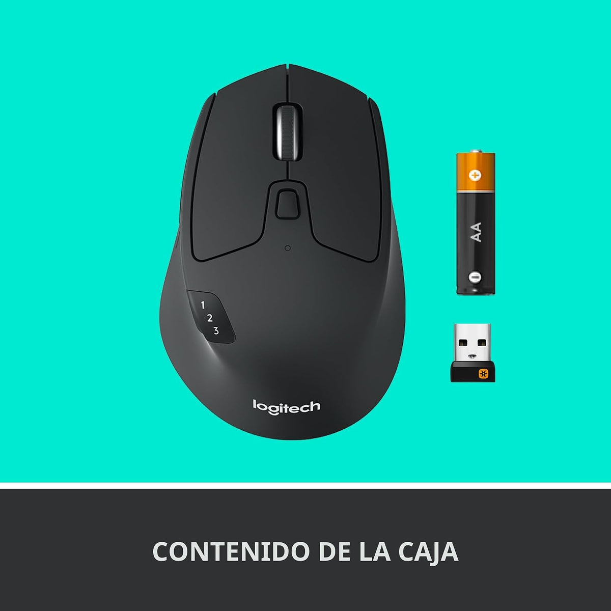 Ratón inalámbrico multidispositivo Logitech M720 Triathalon de tama...