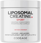 Codeage - Monohidrato de creatina liposomal en polvo, 5000 mg, 30 p...