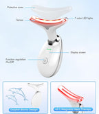 SDKWDH Terapia de luz roja para cara y cuello, herramienta de masaj...