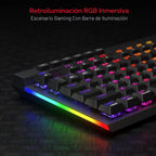 Redragon K580 PRO Teclado inalámbrico para juegos RGB, teclas Macro...