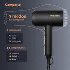 Secador de pelo iónico profesional SHRATE con difusor y boquilla |...