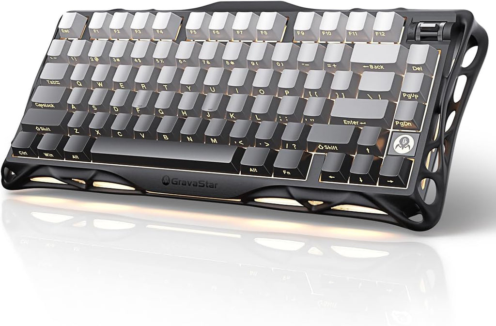 GravaStar Teclado mecánico inalámbrico para juegos Mercury K1 75% c...