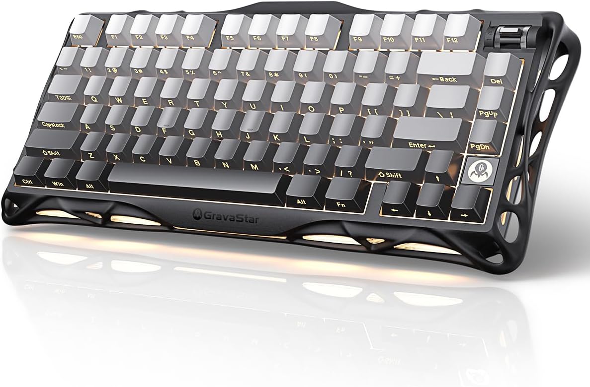 GravaStar Teclado mecánico inalámbrico para juegos Mercury K1 75% c...