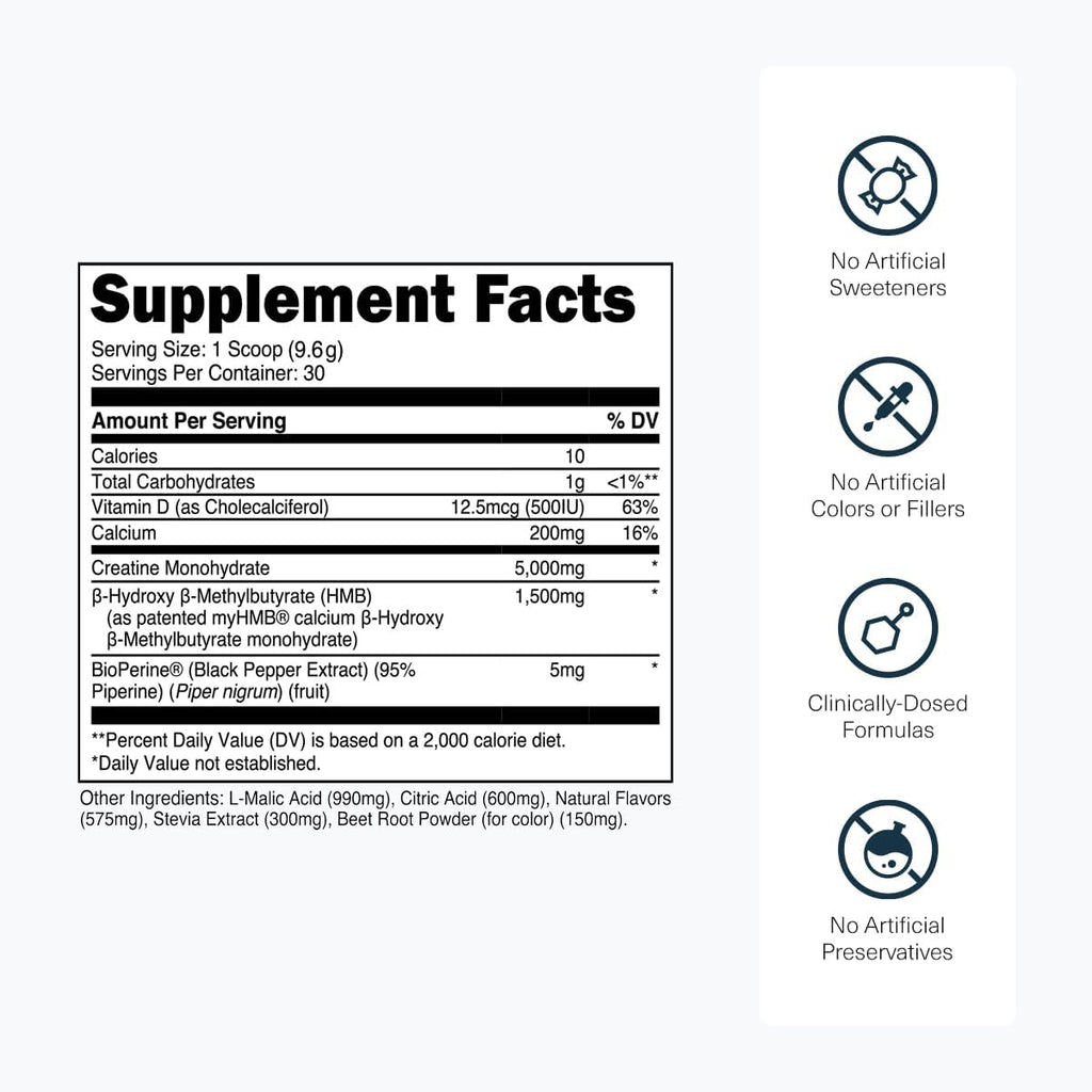 Transparent Labs Creatine HMB - Polvo de monohidrato de creatina co...