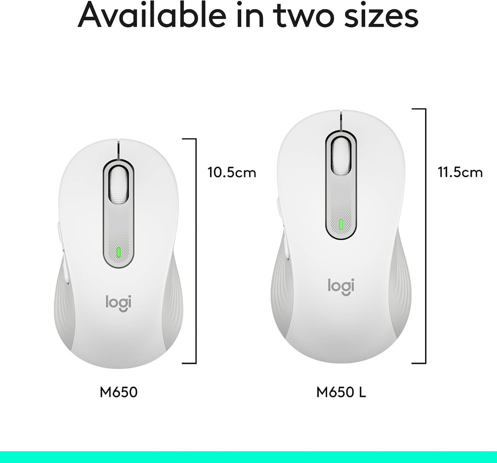 Logitech Signature M650 L - Ratón inalámbrico de tamaño completo |...