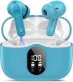 Auriculares inalámbricos, Bluetooth 5.4 Auriculares estéreo y micró...