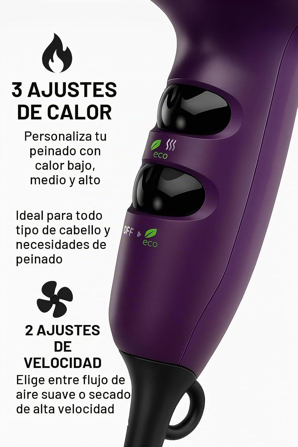 Secador de pelo compacto Remington Ionic, 1875 W, secador portátil...