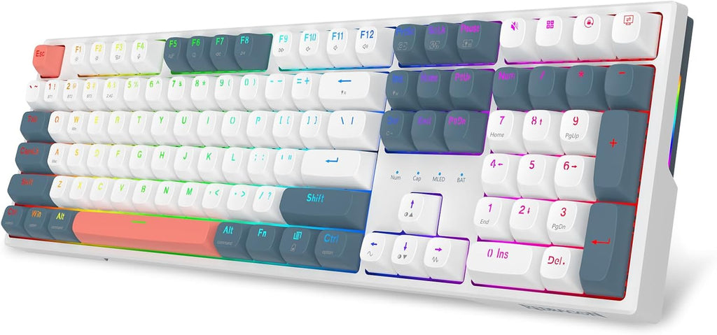 Redragon K668 PRO Teclado inalámbrico para juegos RGB con junta de...