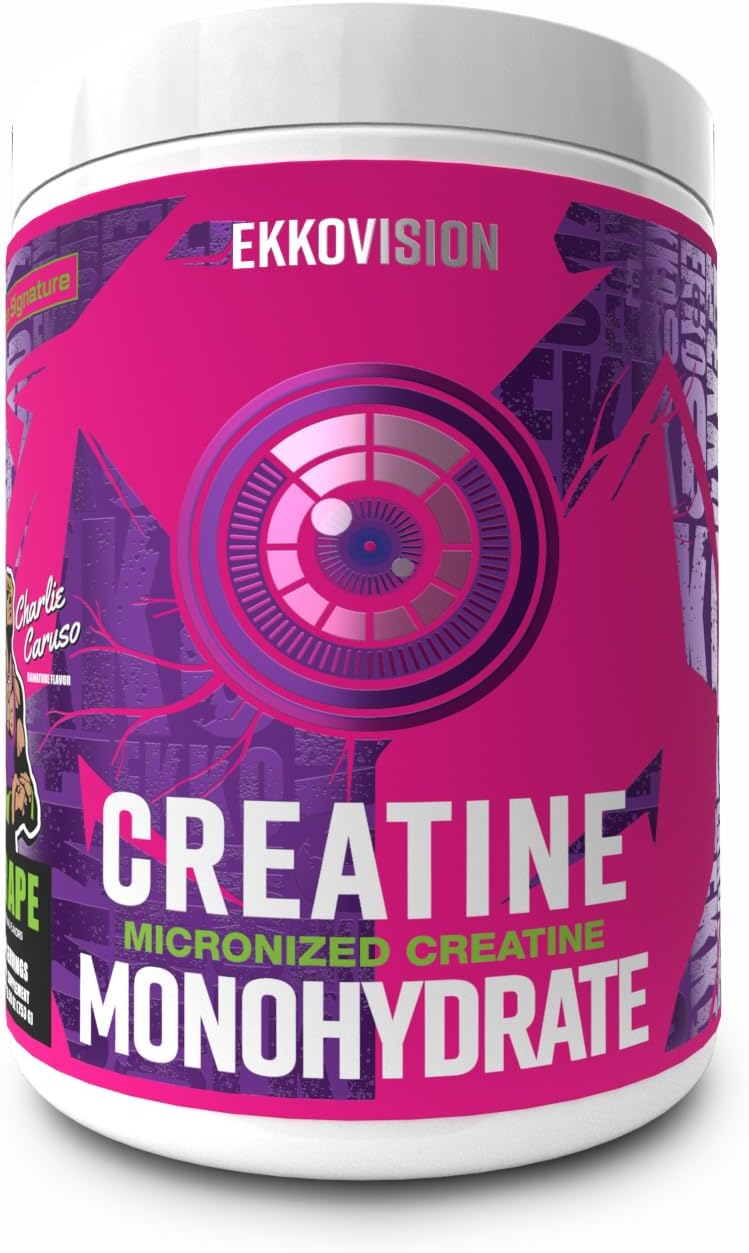 Ekkovision Monohidrato de creatina en polvo, micronizado, uva, supl...