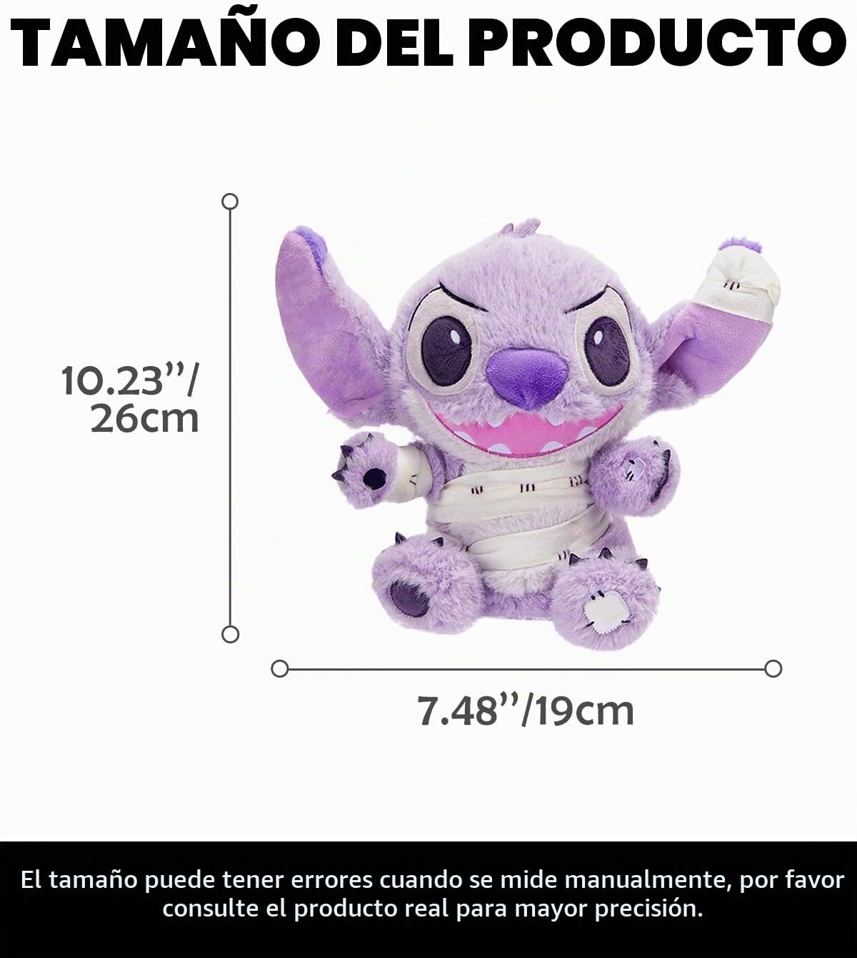 MINISO Disney Stitch Halloween Plush, juguete de peluche de momia d...