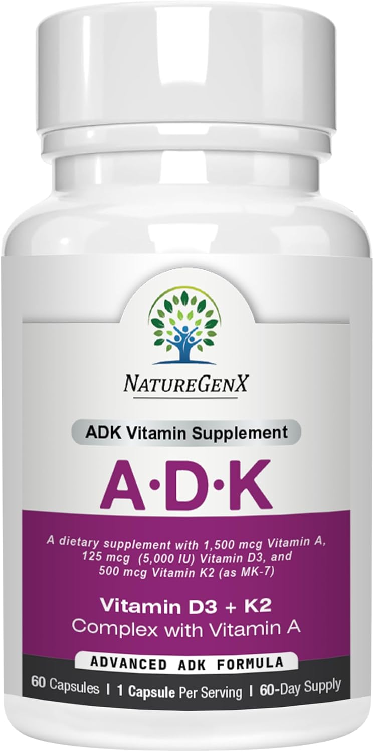 NatureGenX ADK Suplemento vitamínico de 5000 UI \u2013 Vitaminas A,...