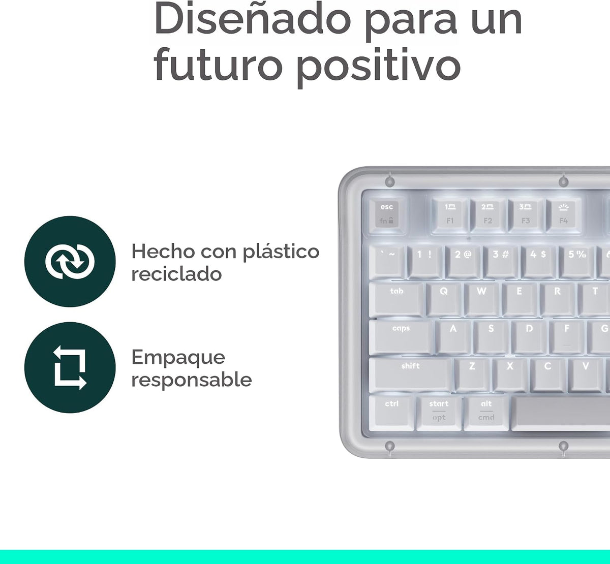 Teclado inalámbrico con junta mecánica Logitech Alto Keys K98M - Bl...