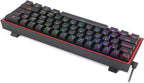 Redragon Teclado mecánico para juegos RGB compacto con cable K617 c...