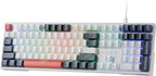 Redragon K668 Teclado para juegos RGB con cable intercambiable en c...