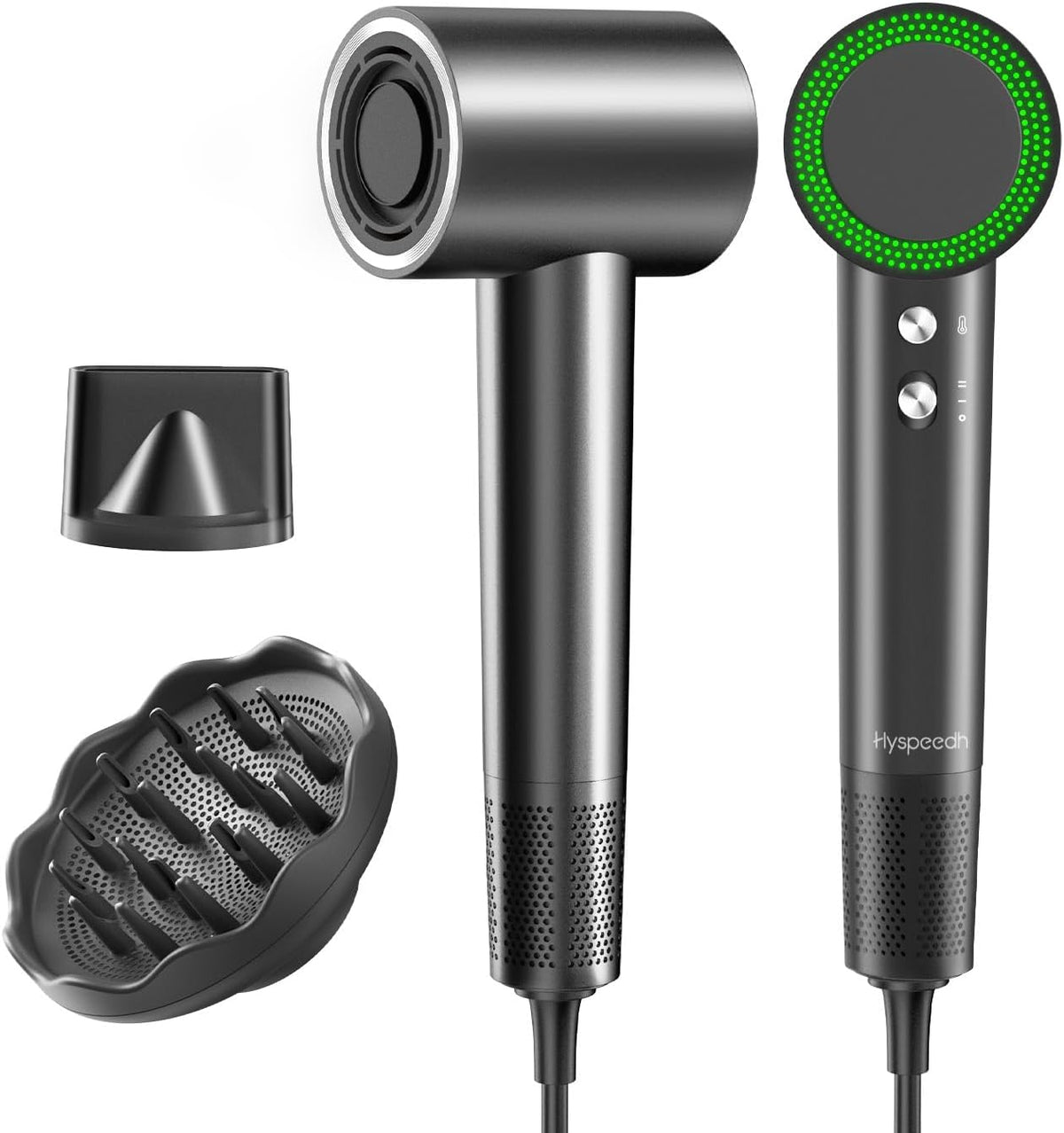 Secador de pelo con difusor, 180,000 RPM de alta velocidad con difu...