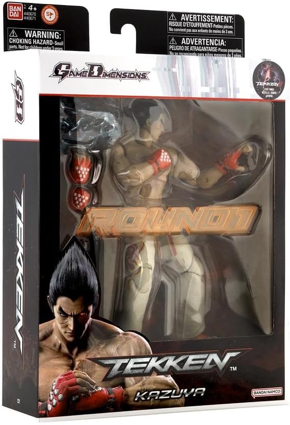 Tekken 40671 Kazuya Mishima Bandai Game Dimensions - Figura de acci...