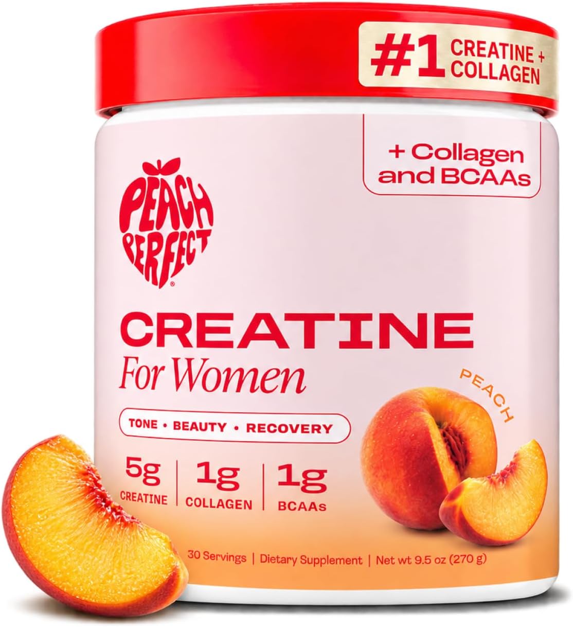 Peach Perfect Creatina para mujer \u2013 Monohidrato de creatina mi...