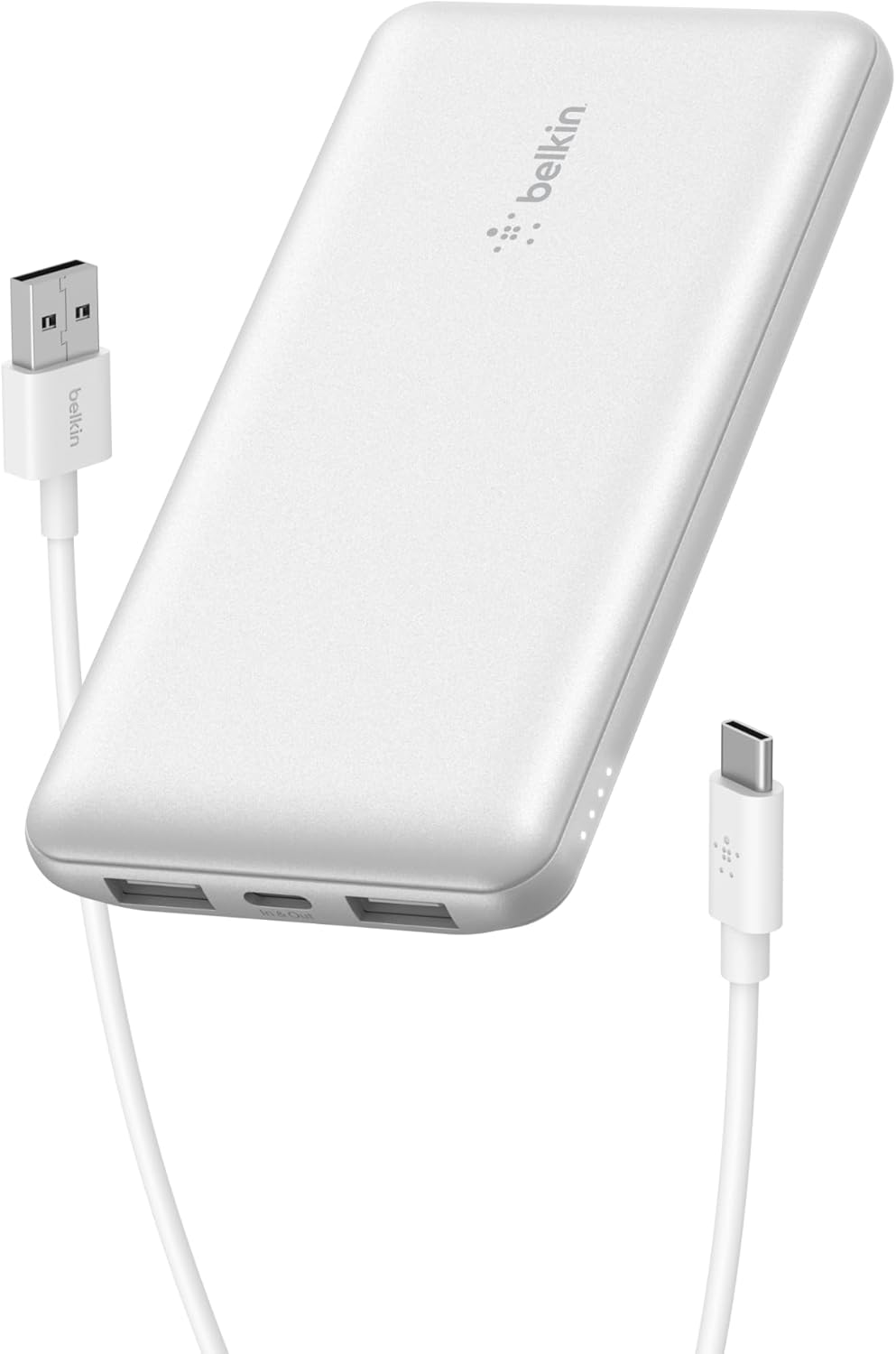 Power Bank Belkin de 10000 mAh, 15 W, 3 puertos, cable USB A a USB...