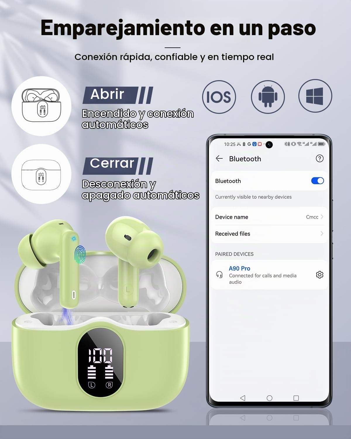 Auriculares inalámbricos, auriculares Bluetooth 5.4 2026 Bass Stere...